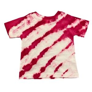 Pink & White Stripes Tie Dye 6 Mos Rabbit Skins